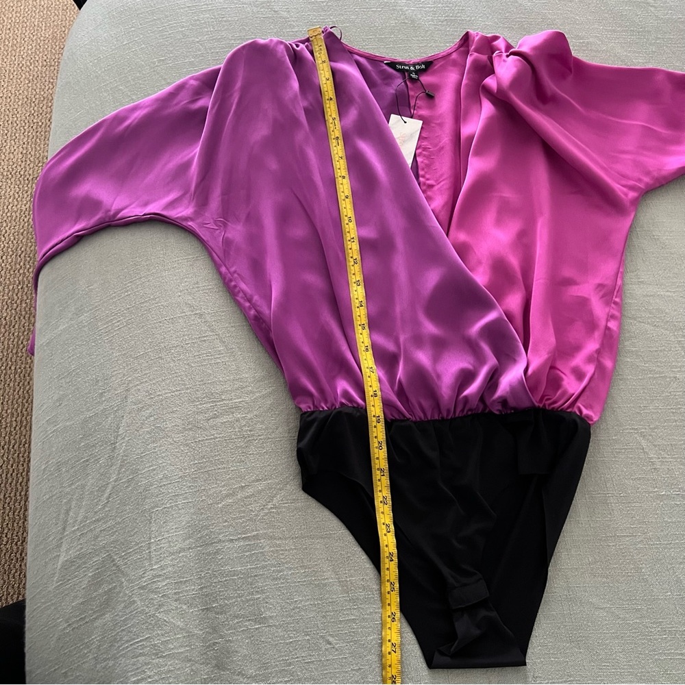 Strut & Bolt Two-Tone‎ Bodysuit Dark Light Purple Size Small - Picture 9 of 12